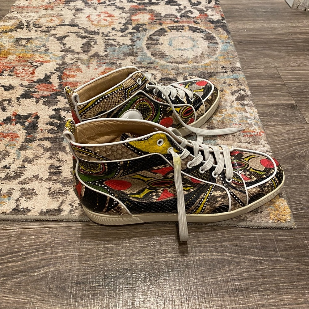 Authentic Christian Louboutin Python Mens Sneakers - image 1